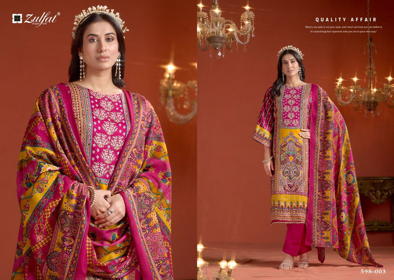 Zulfat Designer Studio Sajni Vol 2 Pure Jam Cotton Handwork Salwar Suit