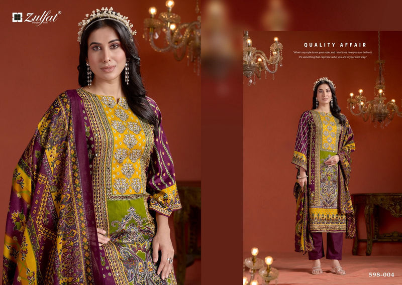 Zulfat Designer Studio Sajni Vol 2 Pure Jam Cotton Handwork Salwar Suit