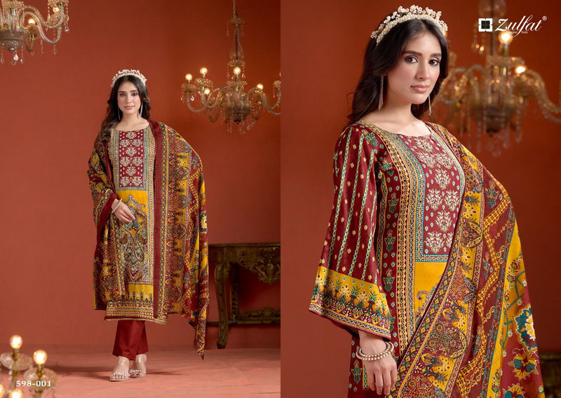 Zulfat Designer Studio Sajni Vol 2 Pure Jam Cotton Handwork Salwar Suit