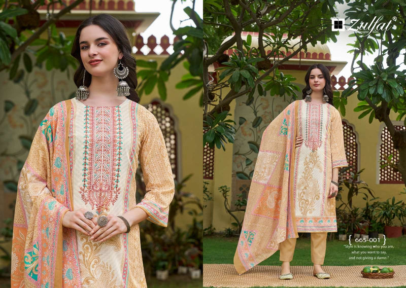 Zulfat Designer Studio Venisha Vol 2 Pure Cotton Exclusive Embroidered Work Salwar Suit