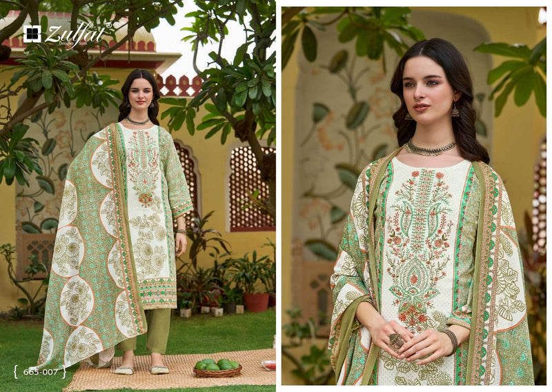 Zulfat Designer Studio Venisha Vol 2 Pure Cotton Exclusive Embroidered Work Salwar Suit