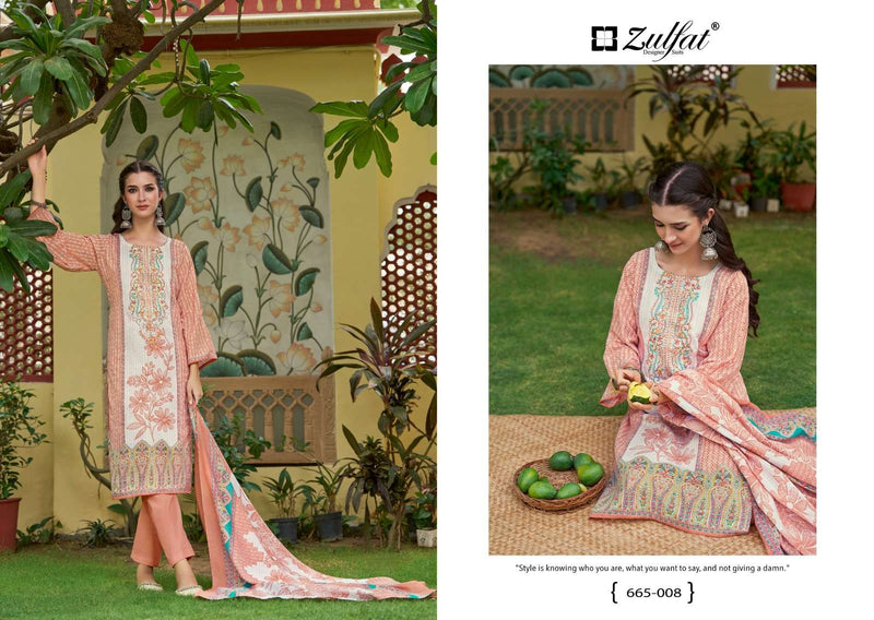Zulfat Designer Studio Venisha Vol 2 Pure Cotton Exclusive Embroidered Work Salwar Suit