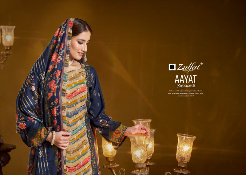 Zulfat Designer Suits Aayat Reloaded Pure Viscose Rayon Designer Print Handwork Suit