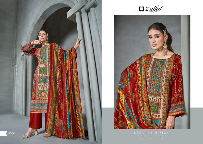 Zulfat Designer Suits Aayat Vol 13 Viscose Rayon Designer Print With Handwork Salwar Kameez