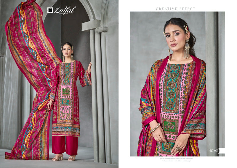 Zulfat Designer Suits Aayat Vol 13 Viscose Rayon Designer Print With Handwork Salwar Kameez