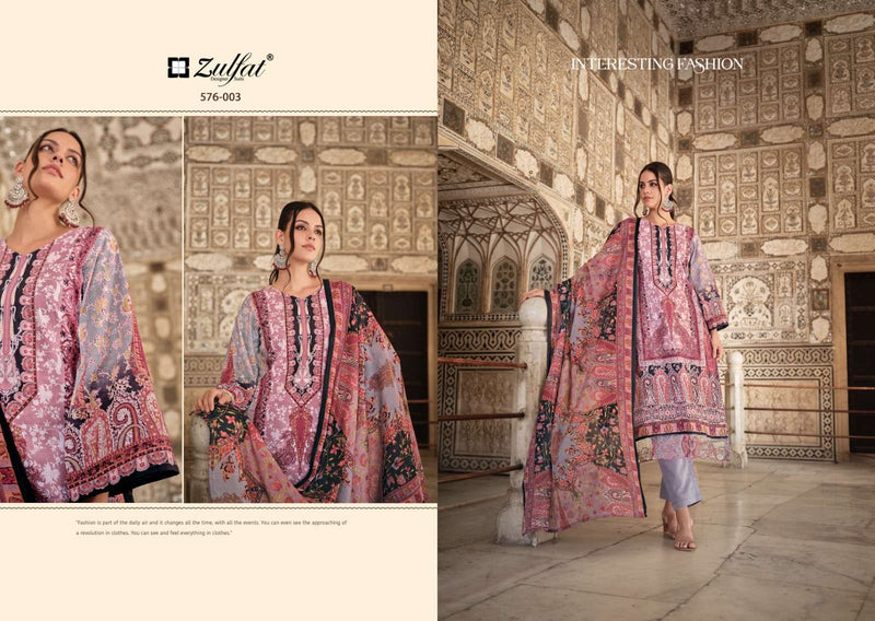 Zulfat Designer Suits Gulrez Vol 4 Pure Cotton Embroidered Work Salwar Suit