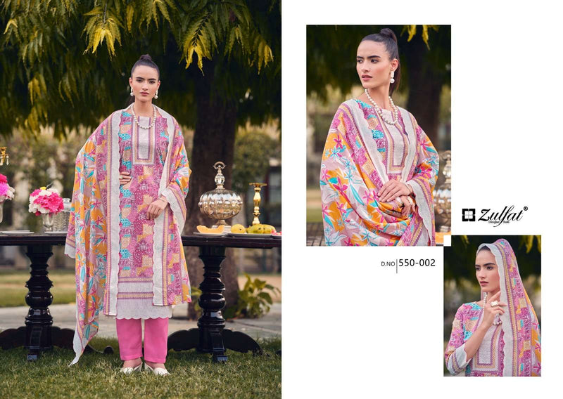 Zulfat Designer Suits Hakoba Cotton  Exclusive Designer Printed Salwar Suit