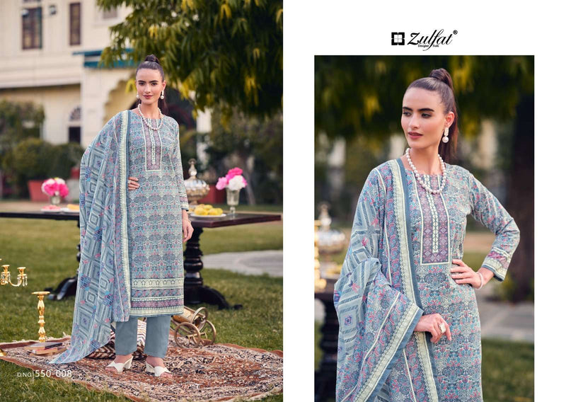 Zulfat Designer Suits Hakoba Cotton  Exclusive Designer Printed Salwar Suit