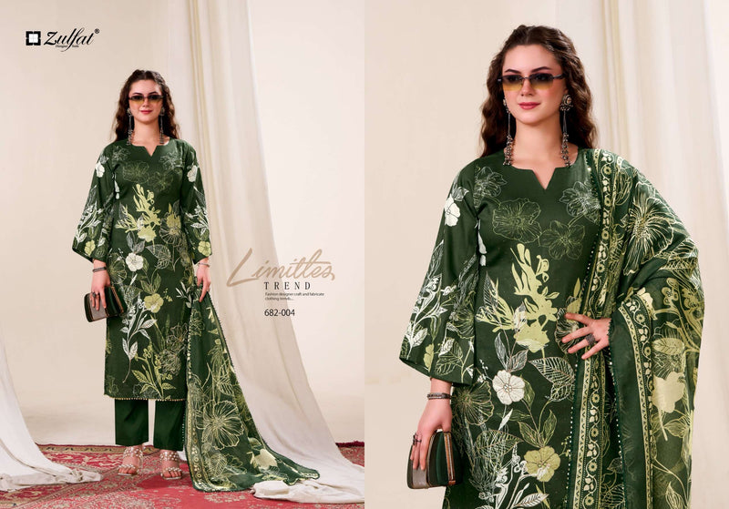 Zulfat Designer Suits Latifa Pure Jam Cotton Designer Salwar Kameez
