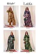 Zulfat Designer Suits Latifa Pure Jam Cotton Designer Salwar Kameez