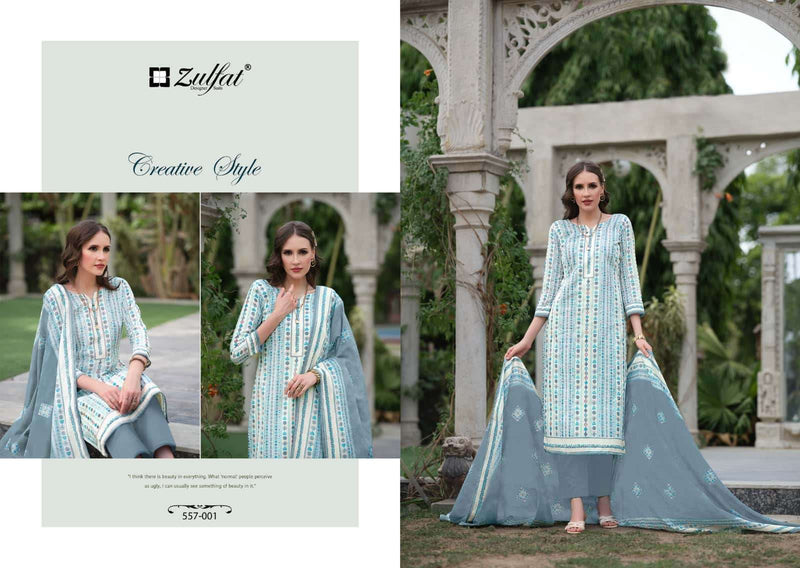 Zulfat Designer Suits Nazrana Vol 3 Pure Cotton Exclusive Printed Salwar Kameez