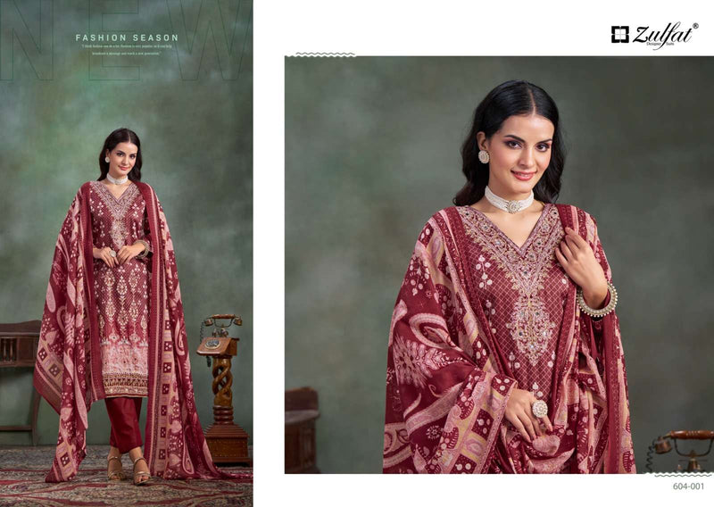 Zulfat Designer Suits Sangini Vol 3 Pure Jam Cotton Designer Print Handwork Suit