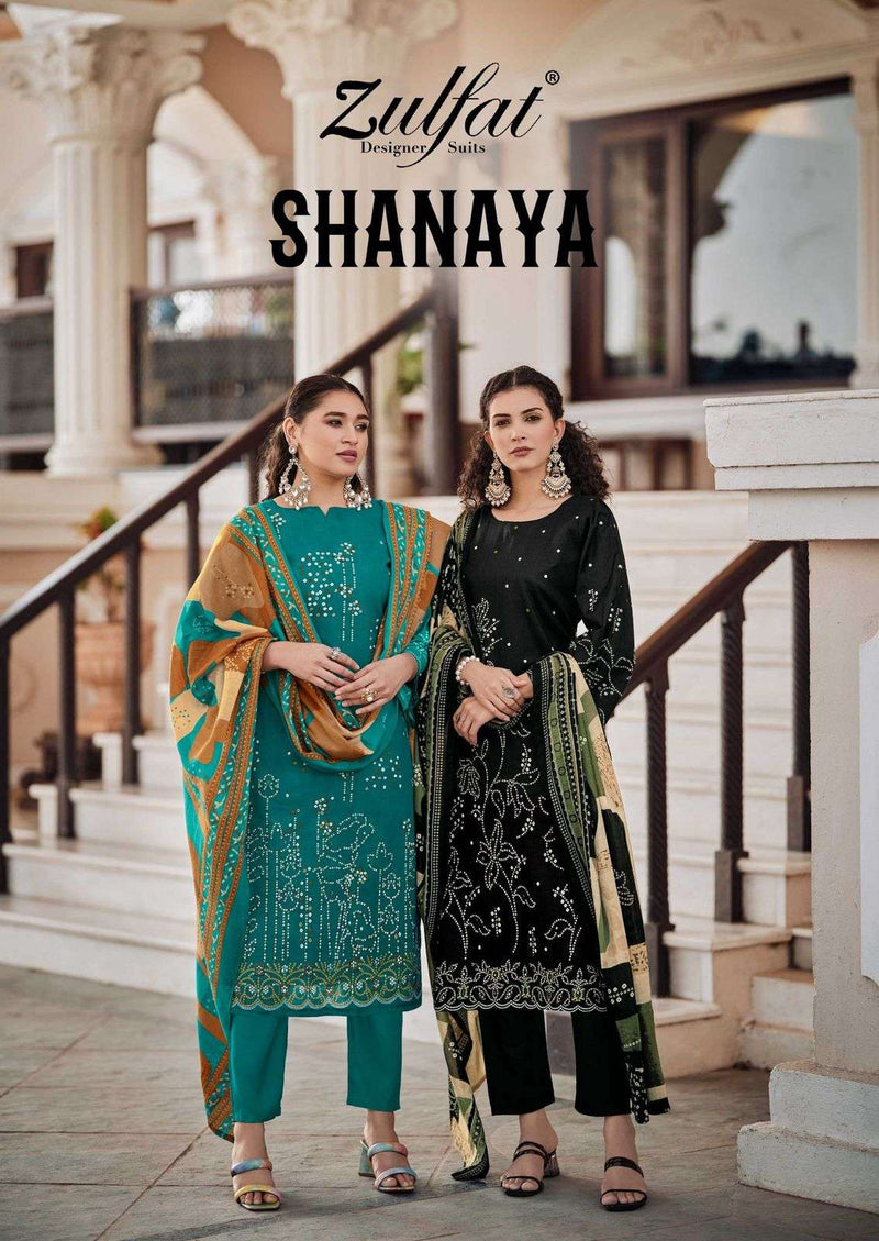 Zulfat Designer Suits Shanaya Pure Cotton Designer Handwork Salwar Kameez