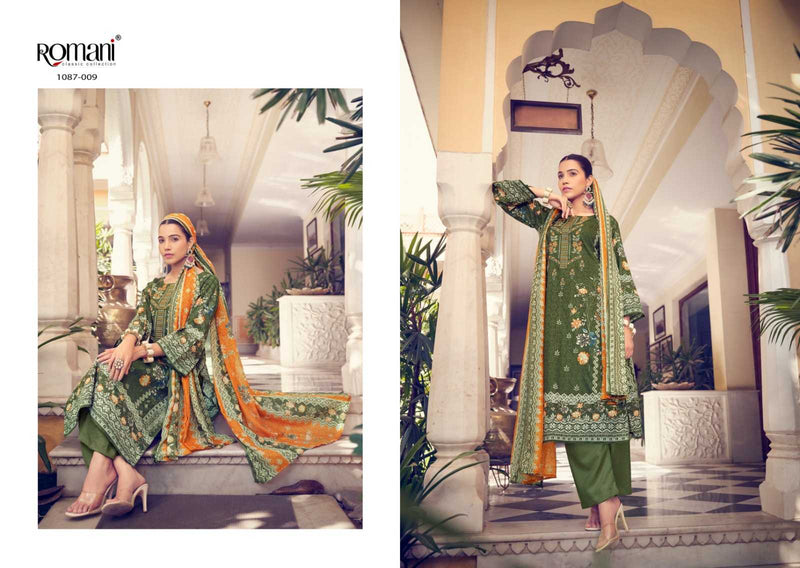 Romani Aarzu Vol 4 Soft Cotton Digital Style Print Embroidery Work Fancy Salwar Kameez