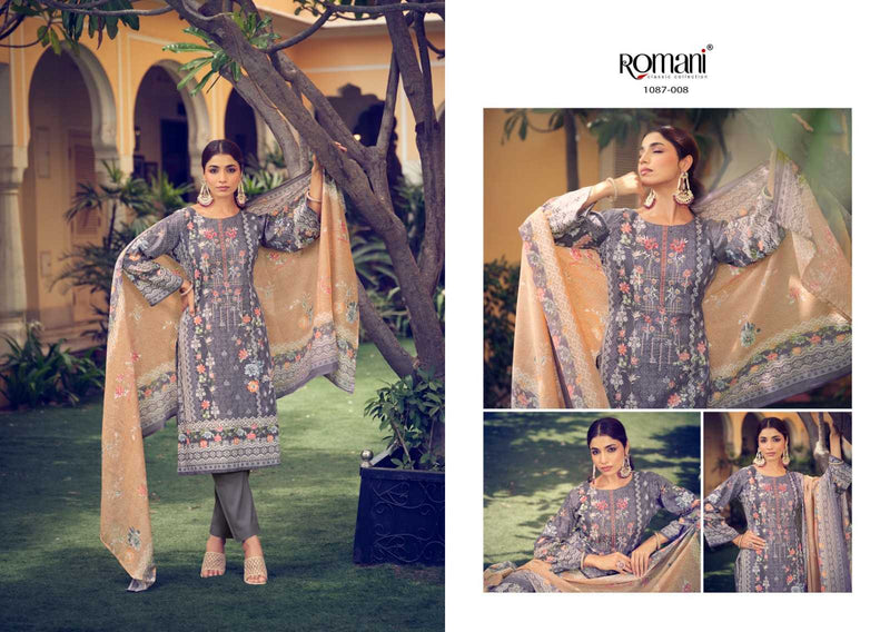 Romani Aarzu Vol 4 Soft Cotton Digital Style Print Embroidery Work Fancy Salwar Kameez