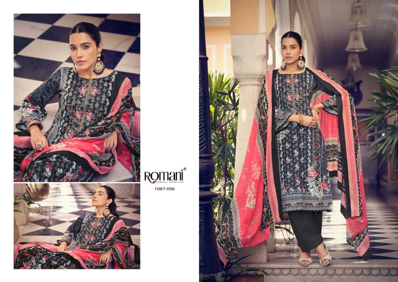 Romani Aarzu Vol 4 Soft Cotton Digital Style Print Embroidery Work Fancy Salwar Kameez