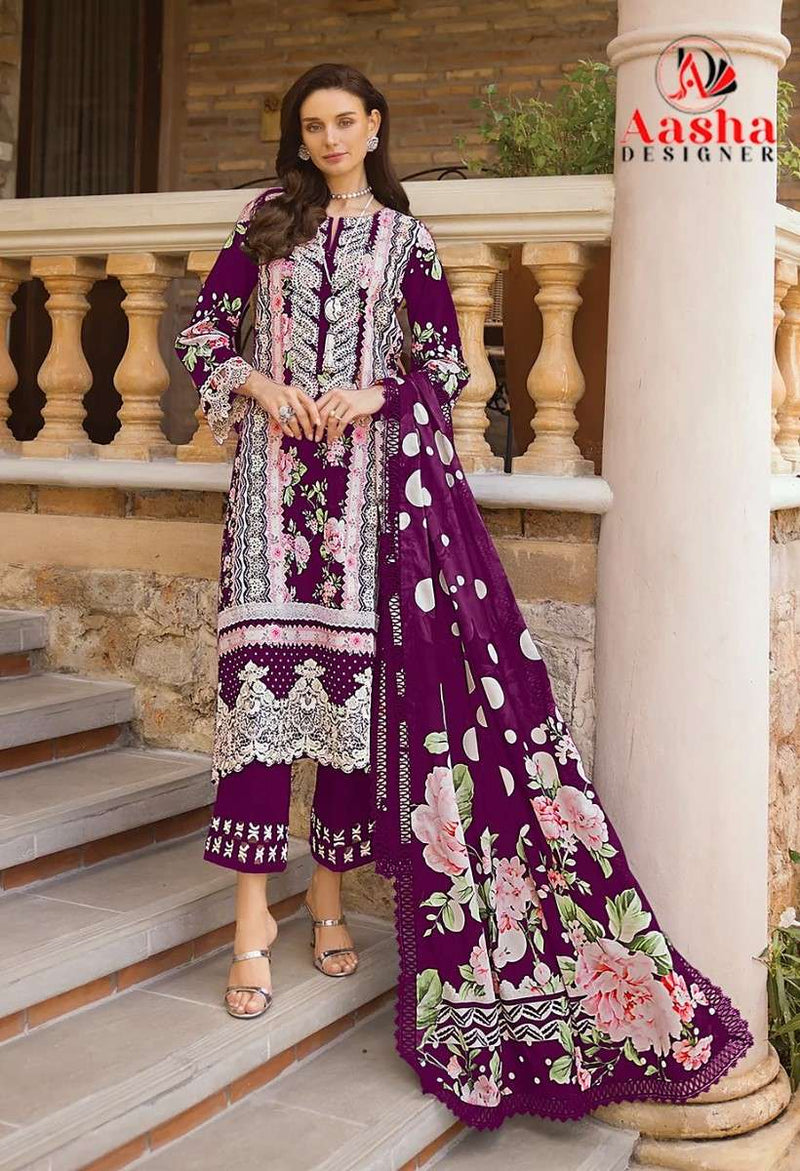 Aasha Designer Design No 1126 B Cambric Cotton Fancy Salwar Kameez