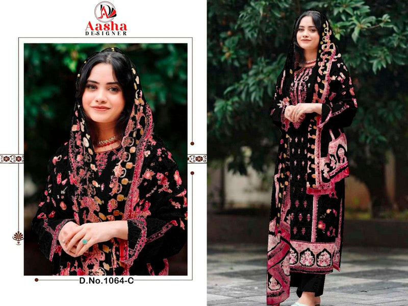 Aasha Designer Harsha Vol 5 Design No 1064 C Cotton Print Fancy Suit