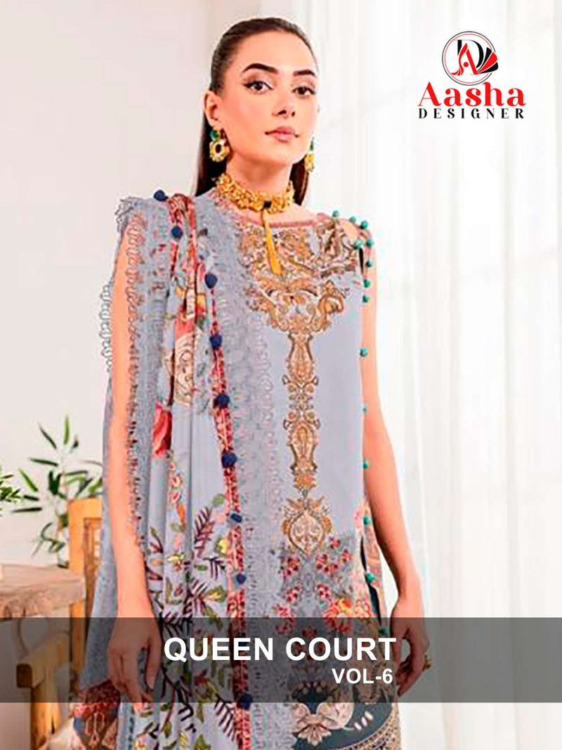 Aasha Designer Queens Courts Vol 6 Cotton Print Designer Salwar Suit