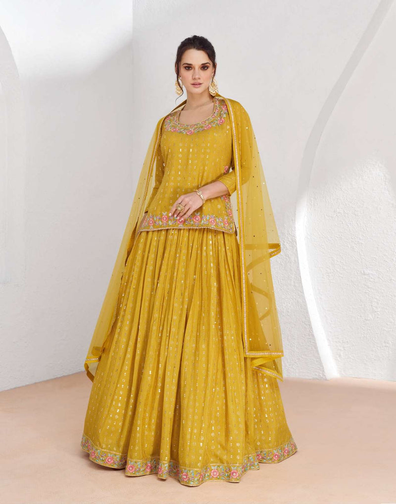 Aashirwad Creation Aarzoo Georgette Heavy Designer Party Wear Dress