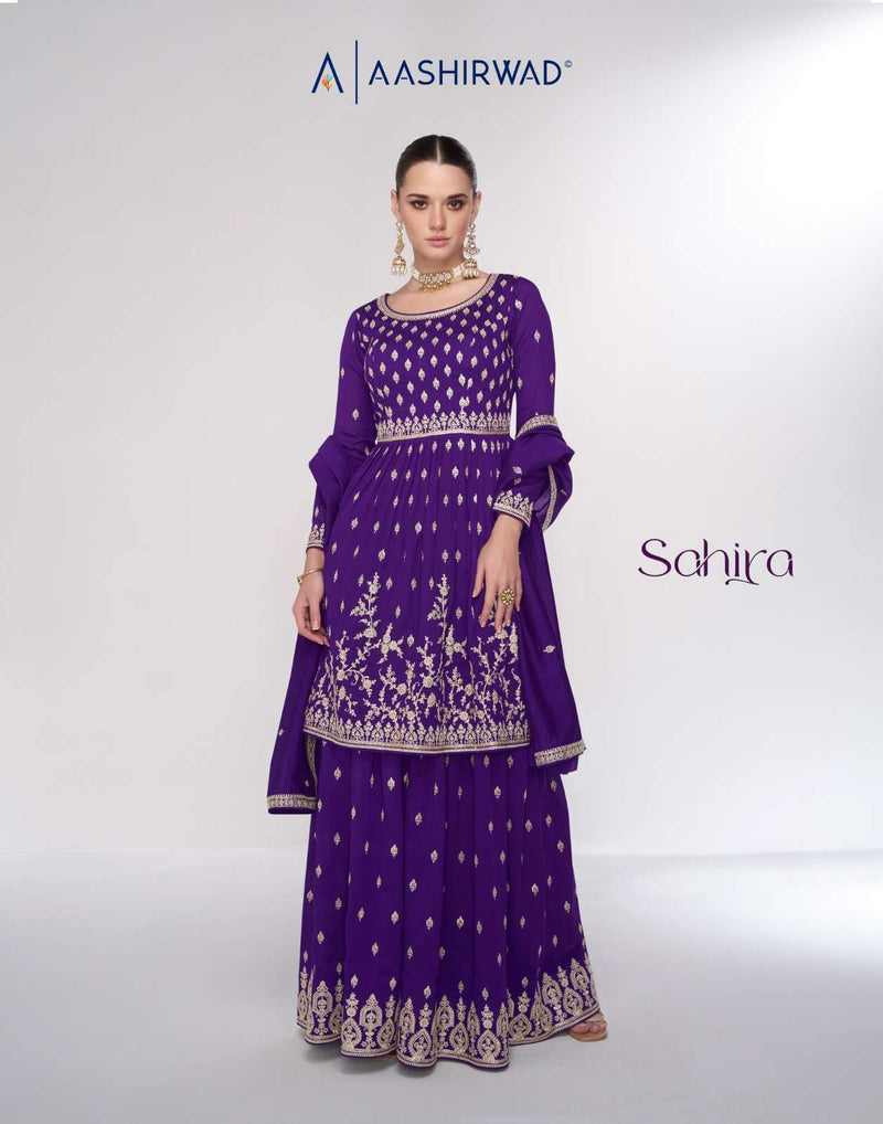 Aashirwad Creation Sahira Silk Heavy Designer Wedding Wear Suit