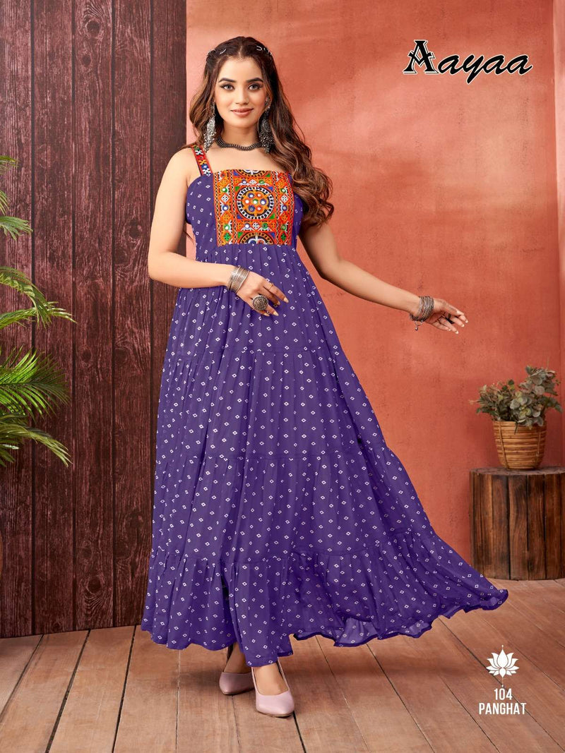 Aayaa Panghat Vol 1 Georgette Designer Navratri Festival Wear Gown