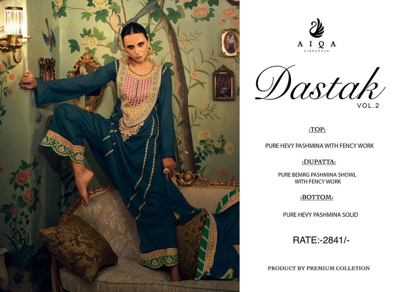 Aiqa Dastak Vol 2 Pashmima Designer Party Wear Suit