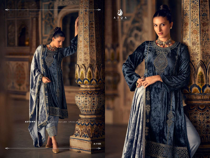 Aiqa Silsila Velvet Party Wear Suit