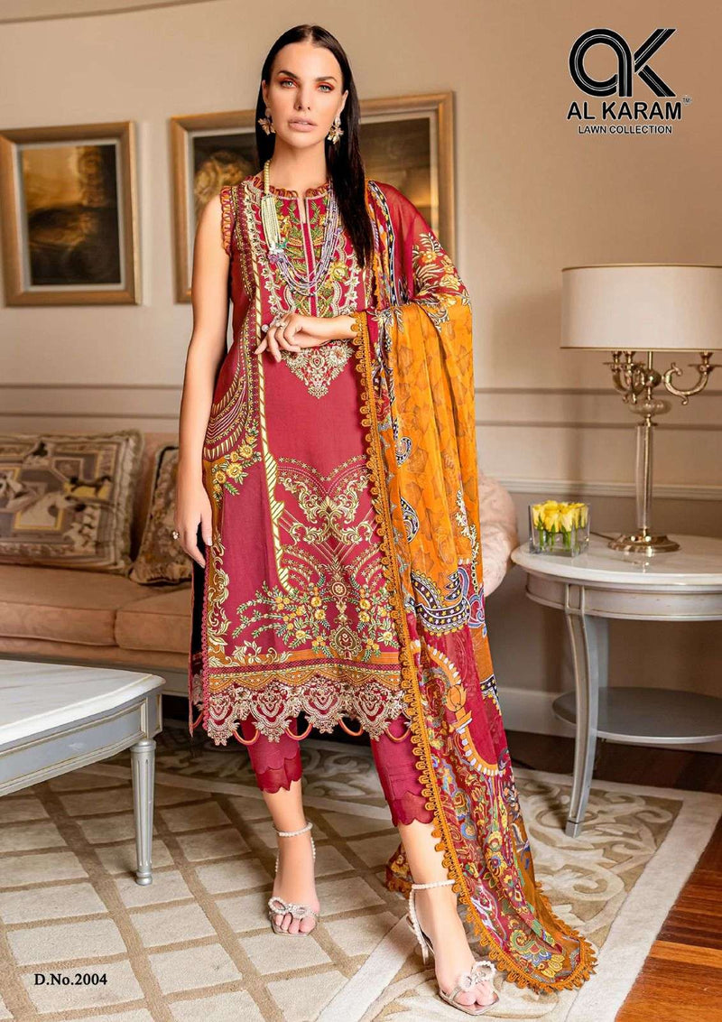 Al Karam Firdous Exclusive Collection Vol 2 Printed With Patch Work Pakistani Salwar Kameez Material