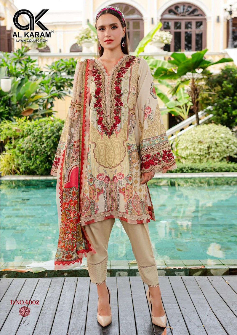 Al Karam Florence Vol 4 Cambric Cotton Fancy Salwar Suit