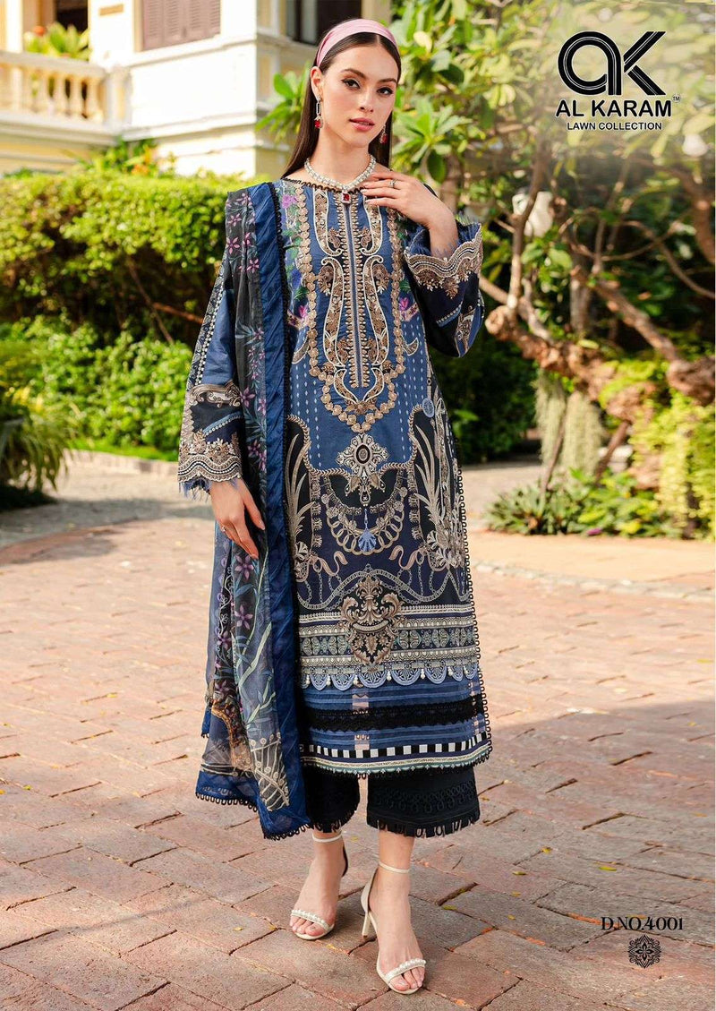 Al Karam Florence Vol 4 Cambric Cotton Fancy Salwar Suit