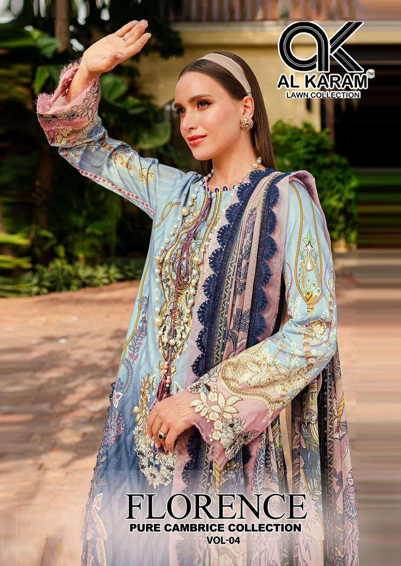 Al Karam Florence Vol 4 Cambric Cotton Fancy Salwar Suit