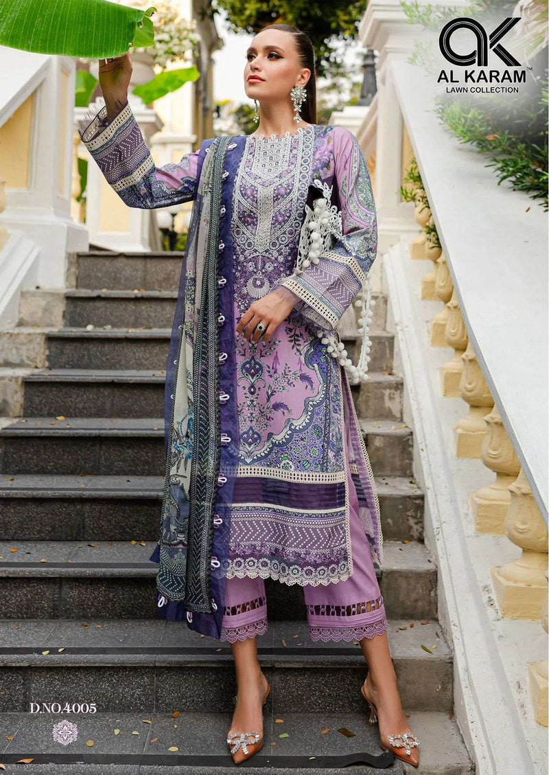 Al Karam Florence Vol 4 Cambric Cotton Fancy Salwar Suit