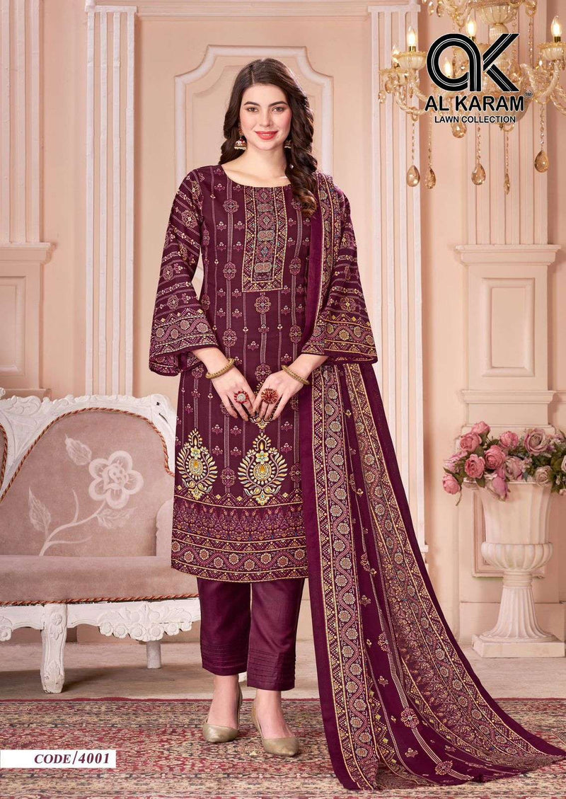 Al Karam Mahjabeen Vol 4 Cotton Digital Print Fancy Salwar Suit