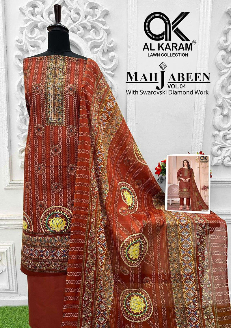 Al Karam Mahjabeen Vol 4 Cotton Digital Print Fancy Salwar Suit