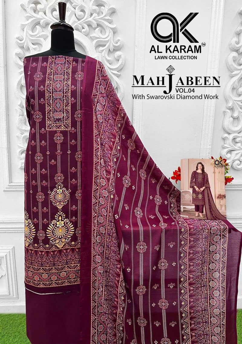 Al Karam Mahjabeen Vol 4 Cotton Digital Print Fancy Salwar Suit