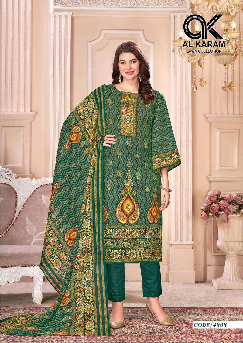 Al Karam Mahjabeen Vol 4 Cotton Digital Print Fancy Salwar Suit