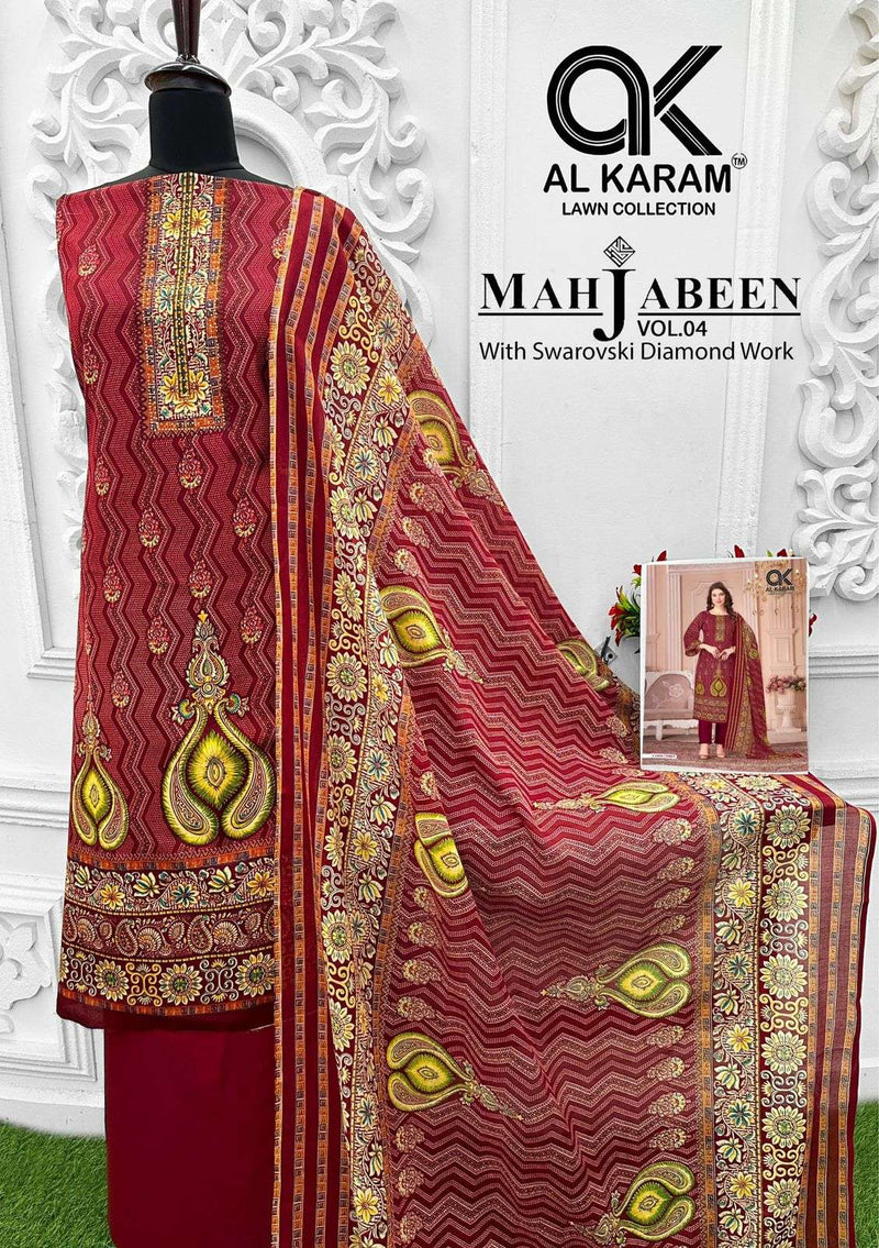 Al Karam Mahjabeen Vol 4 Cotton Digital Print Fancy Salwar Suit