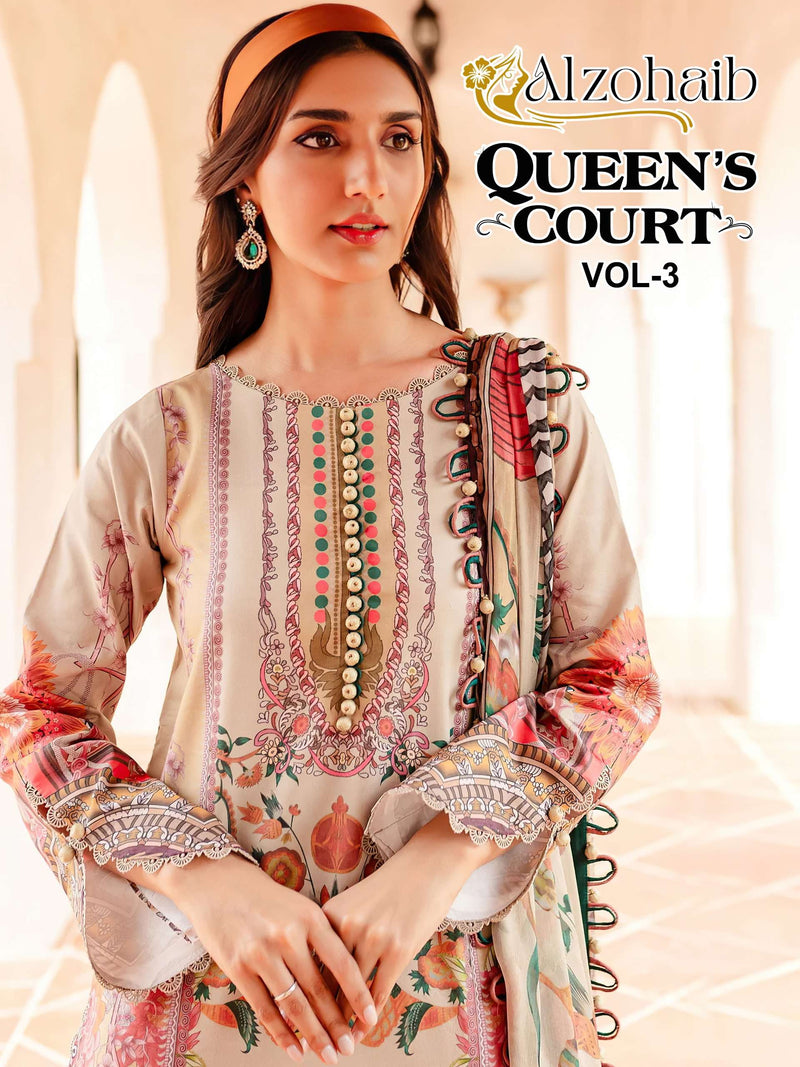 Al Zohaib Queen Court Vol 3 Cotton Fancy Salwar Suit