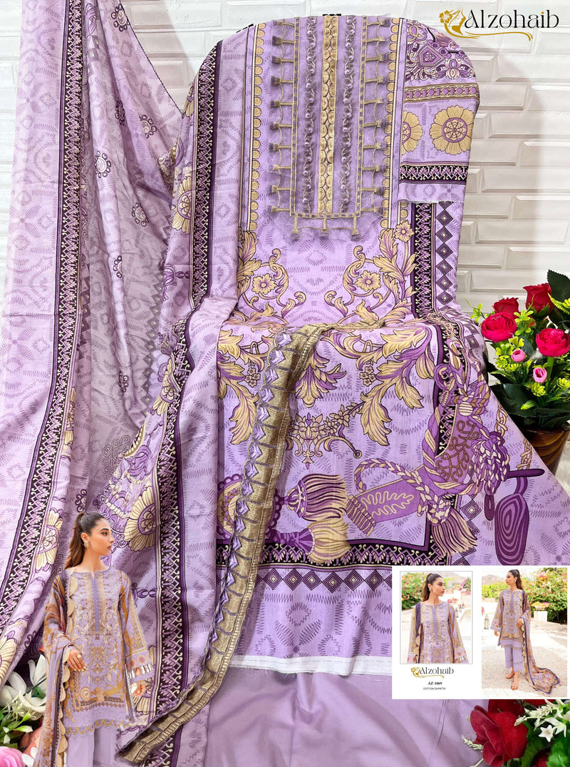 Al Zohaib Queen Court Vol 3 Cotton Fancy Salwar Suit