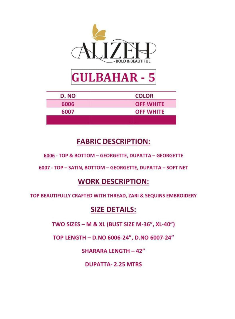 Alizeh Gulbahar Vol 5 Georgette Designer Heavy Suit For Wedding And Festive Season