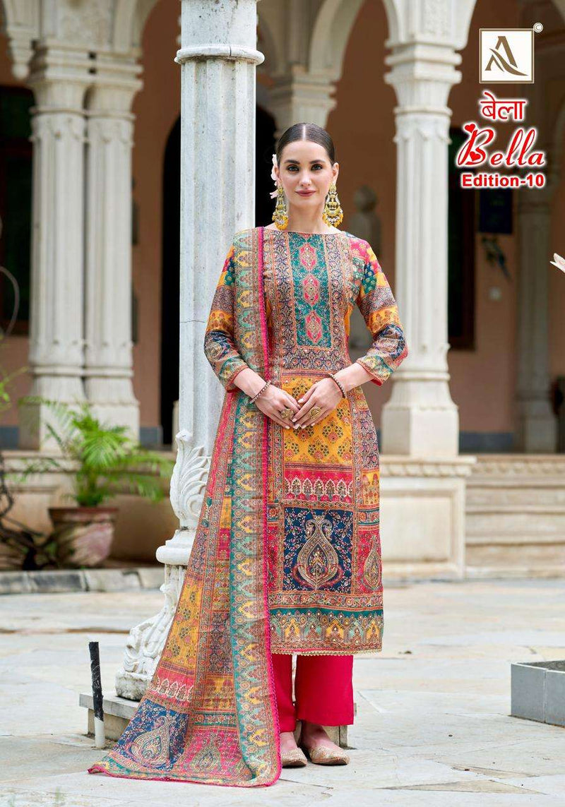 Alok Suits Bella Vol 10 Muslin Designer Digital Print Salwar Suit