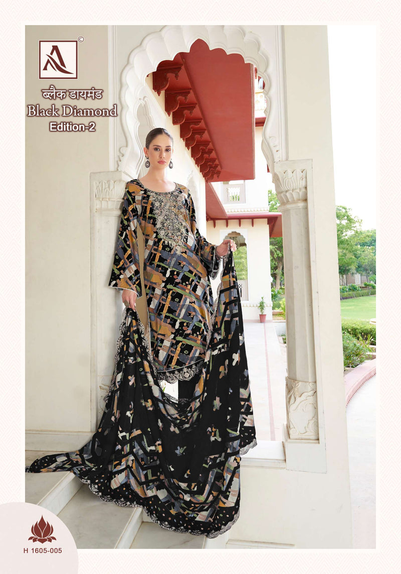 Alok Suits Black Diamond Edition 2 Rayon Fancy Embroidery Designer Salwar Kameez