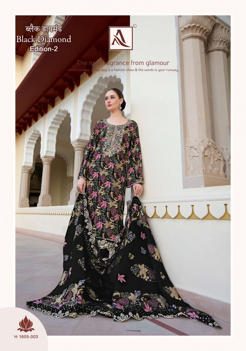 Alok Suits Black Diamond Edition 2 Rayon Fancy Embroidery Designer Salwar Kameez