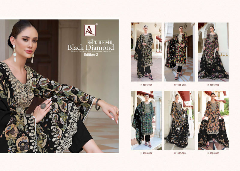 Alok Suits Black Diamond Edition 2 Rayon Fancy Embroidery Designer Salwar Kameez