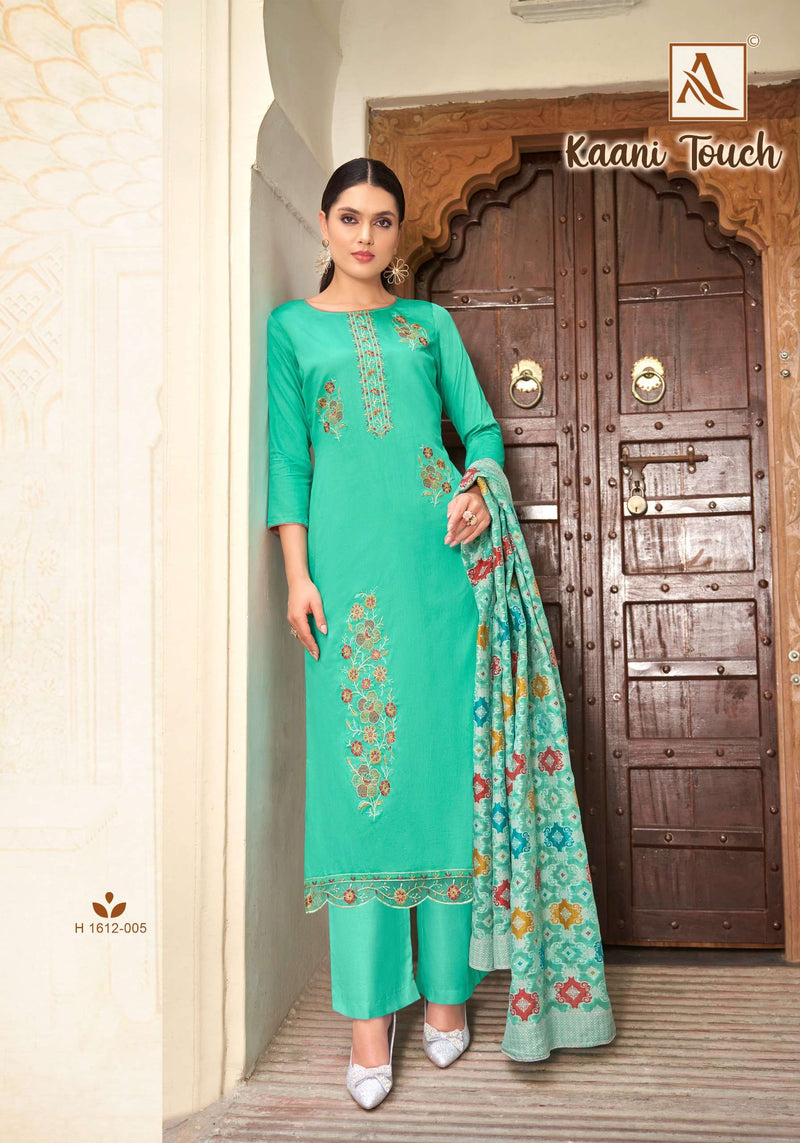 Alok Suits Kaani Touch Jam Cotton Embroidery Work Fancy Salwar Suit