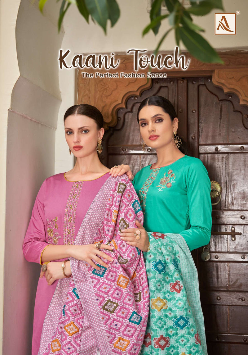 Alok Suits Kaani Touch Jam Cotton Embroidery Work Fancy Salwar Suit