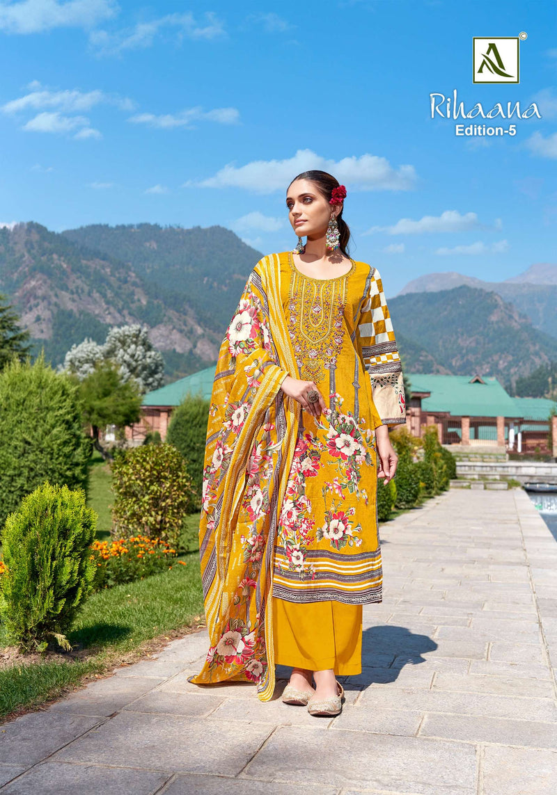 Alok Suits Rihaana Vol 5 Cambric Cotton Pakistani Print Fancy Salwar Suit