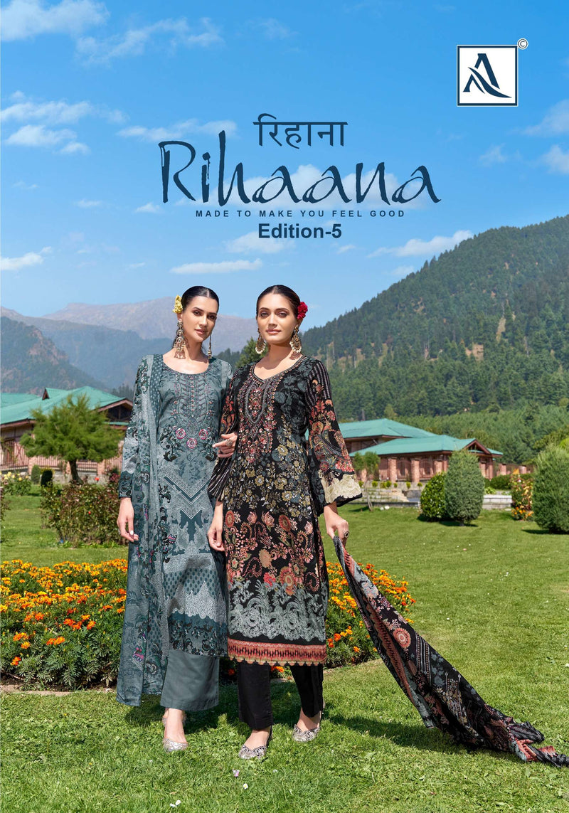 Alok Suits Rihaana Vol 5 Cambric Cotton Pakistani Print Fancy Salwar Suit