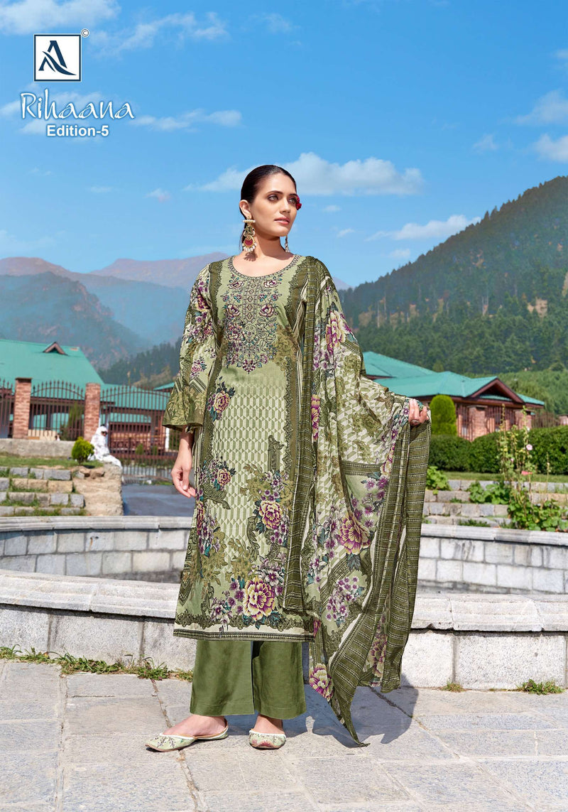 Alok Suits Rihaana Vol 5 Cambric Cotton Pakistani Print Fancy Salwar Suit